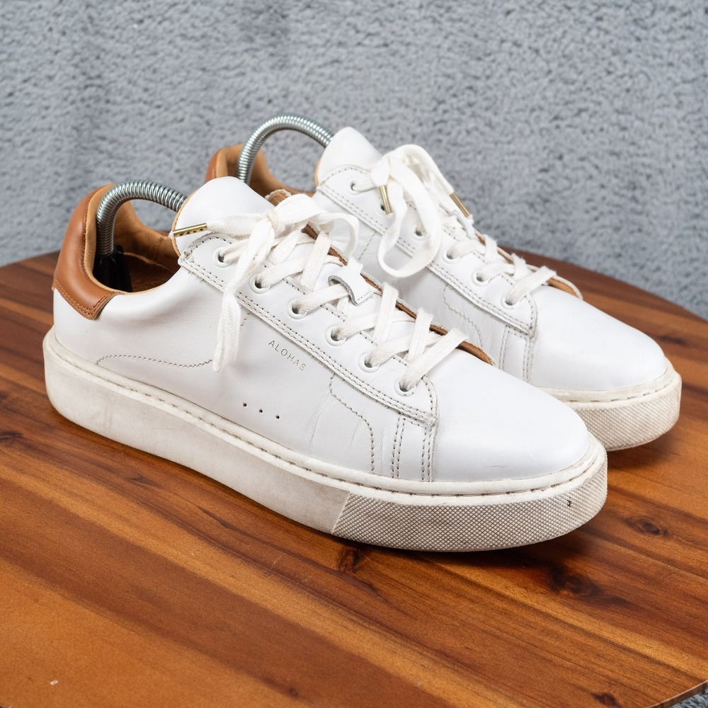 ALOHAS TB.65 Women's Leather Sneakers White Size 10.5